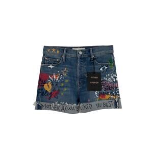 Copied - MOTHER The Vagabond Cuffed Shorts in Spooky Voodoo 25